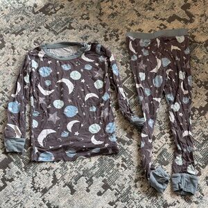 Little Sleepies Celestial Pajama Set - Gray and Blue
